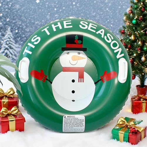 Schnee Reifen Schlitten, Aufblasbare Schneerutsche, Aufblasbarer Schlitten Kinder, Snow Tube Für Erwachsene, Mit Griffen, for Parks Backyards Beaches Christmas Adventure Sports Rescue Sand Activities