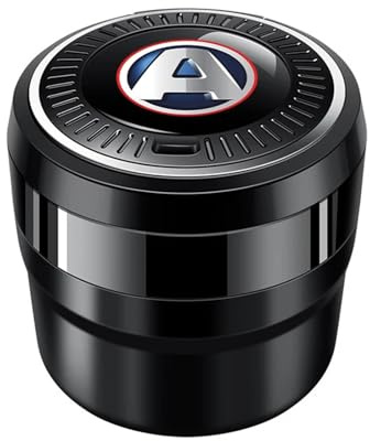Cendrier de voiture lumineux Portable, Compatible pour la doublure en céramique AIXAM, accessoires d'intérieur automobile(Black)