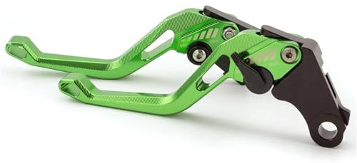 Moto Accesorio Manetas De Freno Y Embrague Motocicleta Aluminio CNC Para Benelli BN 125 Tnt 150i BN125, Ajustables Palanca Embrague Freno(Verde,Corto)