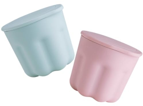 POPETPOP Cajas de Limpieza y Protección Cerdas Juego de 2 para de Maquillaje de Silicona Cepillos Limpieza Efectiva en Herramientas y Esponjas