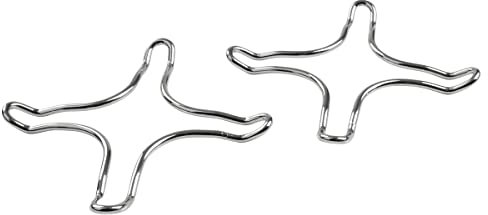 Fackelmann Soportes Reductores para cocina de gas, Accesorios de Cocina y Camping para sartenes, ollas y cafeteras, Acero Cromado, 9.5 x 9.5 x 1 cm, 2 ud.