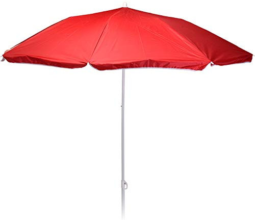 matrasa Sonnenschirm REFLEXA mit UV-Schutz UPF 50+ Platzsparend Knickgelenk Höhenverstellbar 198 cm Rot