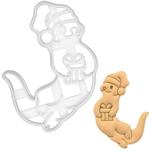 Otter mit Weihnachtsmütze Ausstechform, 1 Teil