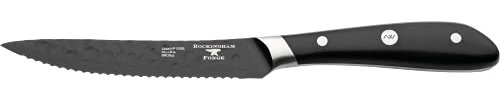 Rockingham Forge Ashwood Series - Coltello da bistecca da cucina con lame seghettate in acciaio al vanadio temprato ghiacciato