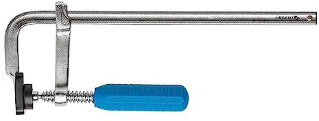 HÖGERT TECHNIK - Schraubzwingen Spannweite 250mm x 80mm F-Klemmen Edelstahl Zwinge, Spannkraft 200kg, Clamps Präzises Fixieren Von Holzwerkstücken Weldinger Spannwerkzeug