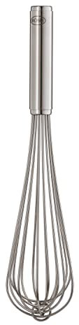 RÖSLE Rührbesen Classic, hochwertiges Rührgerät mit stabilem Rundgriff, Gastronomie, Edelstahl 18/10, spülmaschinengeeignet, Länge 35 cm, Silberfarben