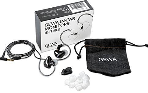 GEWA IN-Ear Monitor IE-Three, schwarz,weiß