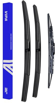 Vipa Car Parts Premium Wiper Blade Set | fits: HONDA CR-V SUV (Oct 2012 to Aug 2018) | All-Weather Performance | Durable, Streak-Free Windshield Wipers | Easy Installation