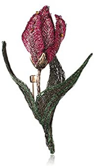 RWRAPS Florale Elegante handbestickte Tulpen-Brosche für Damen, Kleid, Mantel, Accessoires, Ansteckblume (A Som bilden visar)