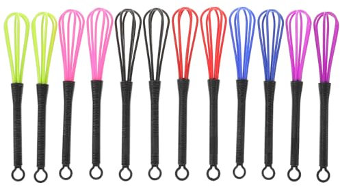 FRCOLOR 12stücke Haarfärbemischbesen Haarfarbe Farbstoff Mischen Rührer Salon Friseur Kunststoff Schneebesen Mischwerkzeuge