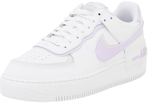 NIKE Air Force 1 Shadow, Sneaker Donna, Bianco Lilla Fioritura Photon Dust Bianco, 42.5 EU