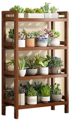 HUHJYUGE Pflanzenständer für Innen Außenbereich, Blumentreppe aus Holz, Blumenleiter Balkon, Blumenregal Outdoor, Pflanzenregal Blumenregal, Blumenständer Holz Modern, für Zimmerecke, Wohnzimmer