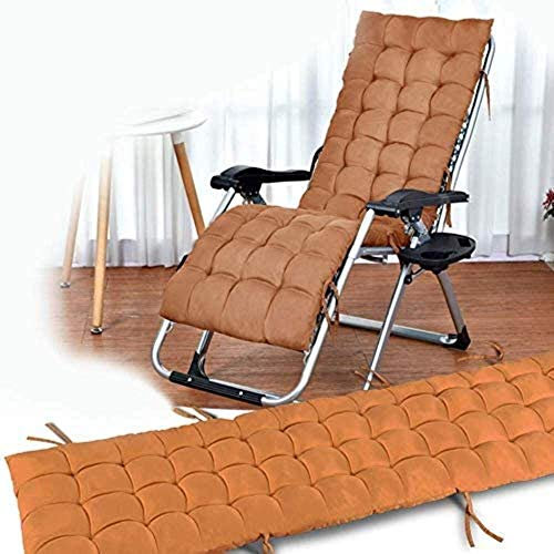 Generisch Klappbarer Terrassen-Loungesessel für Garten und Außenbereich, Schaukelliege mit Kissen, belastbar bis zu 200 kg (Braun)