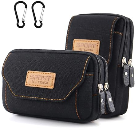 Sac Tactique Ceinture Homme,Forreen 2 Pièces Sacoche Homme Multifonctionnel Sacoche Ceinture Grande Capacité Pratique Poche Molle pour l'Extérieur Randonnée Chasse Camping