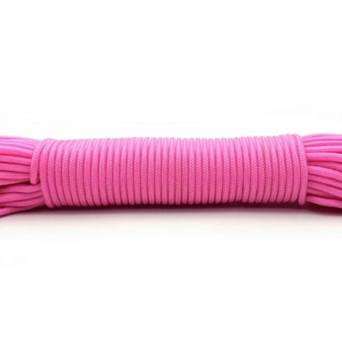 Corde de cordon de parachute solide de 328 pieds de 3 mm, type Mil Spec, équipement de survie pour escalade, camping, paracorde-rose-100 pieds (31 mètres)