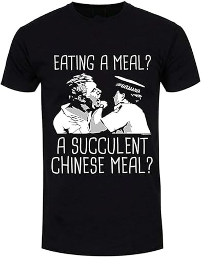 TYJFA HUGU T-Shirt Eating A Meal A Succulent Chinese Meal Men's Black