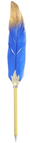 PATIKIL Pluma de Pluma， Bolígrafo de Pluma de a Granel Refinado Vintage para Caligrafía de Pluma de para Firma de Invitados en Bodas Oficina, Azul Oscuro