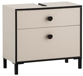 Schildmeyer Edda Waschbeckenunterschrank 159682, cremebeige, 65,1 x 33 x 59,1 cm