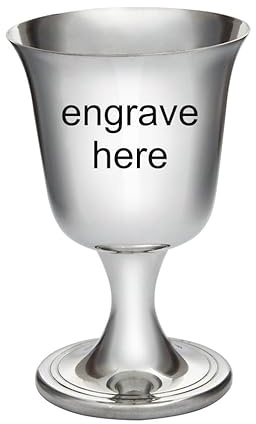Small Bell Style Pewter Goblet Ideal for Port (with Engraving)