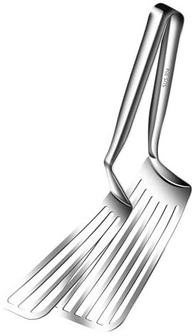 Sharplace Flip Spatulas Tong Home Kitchen Cuisine Outil de Cuisine Poignée Ergonomique Gadget de Spatules Flip Spatules pour Pancake Egg, Longueur 35.5 Cm