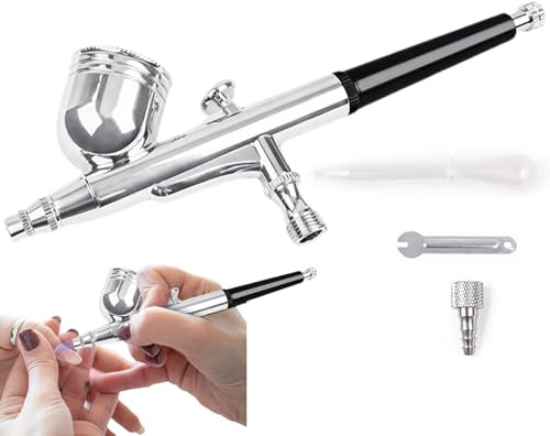 XIAOXIAOYU Airbrushmaschine für Nägel | Airbrush-Set 0,8-3,5 | Luftpistole mit Düse 0,3 mm für Backen, Dekoration von Kuchen, Modellbau und Auto