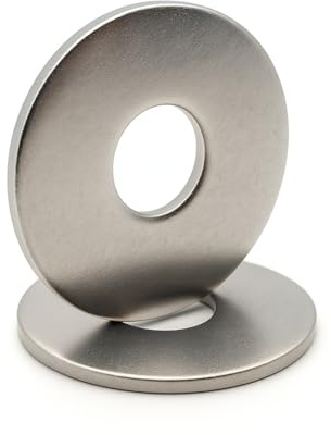 Rondelle in acciaio inox: M5 x 20 mm - ep. 1 mm | Rondella piatta M5 x 20 mm | Acciaio inossidabile A4 (V4A/AISI 316) Standard NFE 25514 LL | Per viti, dadi, bulloni: set di 10 pezzi - ProRaje