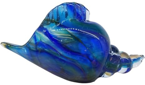 HUFFA Ornements de poissons en verre faits à la main - Conques décoratives en verre for aquariums et tables basses