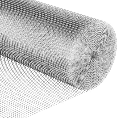 Hardware Cloth 48''x100' 1/2 Inch 16 Gauge - Hot Dip Galvanized After Welding Fence Wire Mesh Roll, Chicken Wire Netting Raised Garden Rabbit Fence Snake Fencing Rodent Animals Weasel Moles