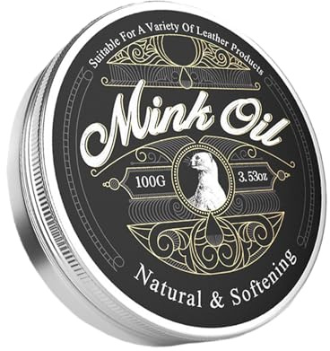 Leather Mink Oil - Pure 100g Natural Conditioner, Softens Restores Boots Paste, Improves Elasticity Shoe, Clean Repair Handbags Sofas Creams - For Clothing Garments Cobblers