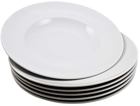 Retsch Arzberg 950071274 Blanko Pastateller Ø 27 cm, Porzellan, weiß (6 Stück)