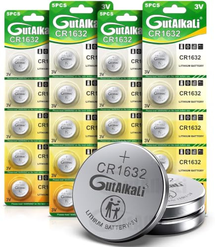 CR1632 Lithium 3V Batterie, Bouton de Pile Bouton électronique pour Jouets Calculatrices Montres (20 Pcs)