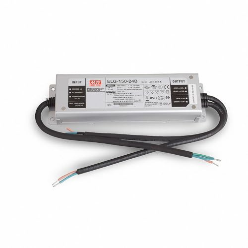 Mean Well ELG-150-24B-3Y LED Netzteil Trafo SNT 24 V/DC/0-6.25 A/ 150W IP67 Transformator für Beleuchtung