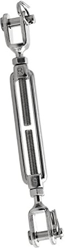 FASTON® Edelstahl Wantenspanner M8 Seilspanner Gabel - Gabel offen A4 V4A (2 Stück) Spannschraube geschweißt Spannschlos Spannschlos Spanner Spannschlösser