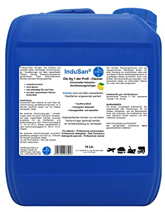 HERRLAN® InduSan Allzweckreiniger Konzentrat 10 Liter Citrus. | Industrie-Allzweckreiniger mit Citrus-Duft, kraftvoll gegen Schmutz und schonend zu Oberflächen.