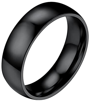 PROSTEEL Simpel Bandring 2mm/4mm/6mm/8mm breit Herren Damen personalisiert Trauring Ehering Edelstahl/18k vergoldet Finger Ring Modeschmuck Accessoire für Hochzeit Geburtstag, Ringgrößen 54-67