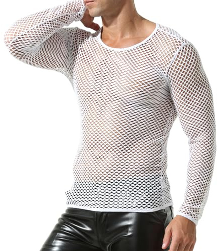 Chaleco de Hombre Sexy Malla Transpirable Camiseta sin Mangas Transparente Bikini Briefs Traje de baño