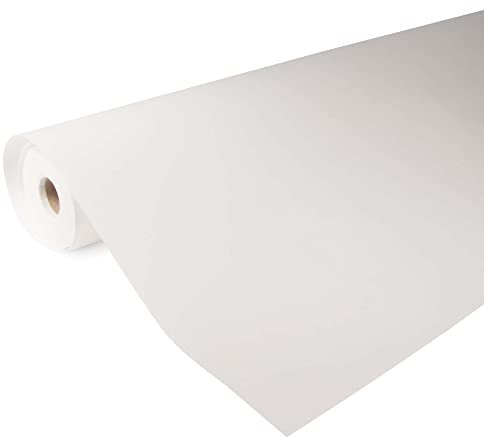 Superfresco Easy Rouleau de Fibre de Verre Lisse Prête à l'emploi 150gr 2500 x 100cm Blanc à Peindre Revêtement Mural de rénovation, Isolant Thermique, Protection Murale