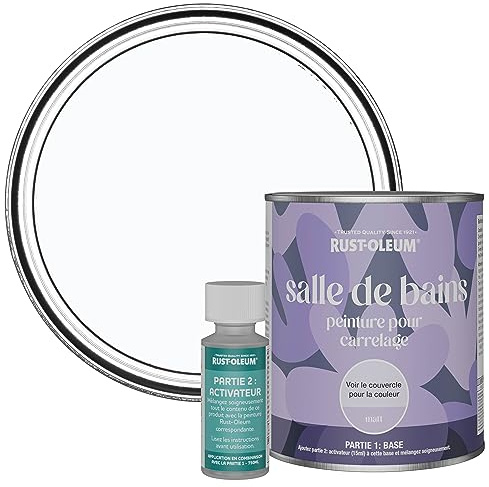 Rust-Oleum wasserfeste blau Fliesenfarbe für Badezimmer in Matt Finish - Eiskappe 750ML