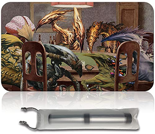Juego de mesa MTG Juego de esteras+bolsa impermeable gratuita, TCG Card Game Table Mat Tamaño 60 x 35 cm Mouse Pad Compatible con MTG TCG (Slivers Playing Poke)