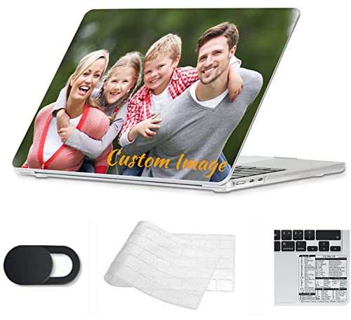Se7enline for MacBook Pro 13 inch Case 2010-2012 A1278,0 | Custom Personalized Photo Name Hard Shell Cover Clear Keyboard Skin Shortcut Sticker Anti-Scratch Heat Dissipation Slim