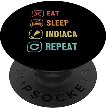 Eat Sleep Indiaca Repeat Game Ball Professional Peteca PopSockets Swappable PopGrip