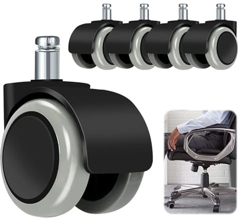 Ruote per sedia da ufficio, 5 pezzi, ruote per sedie da ufficio, ruote di ricambio universali per sedie da ufficio, ruote di ricambio per sedie da ufficio, resistenti