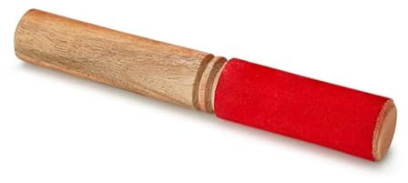 Craftstribe Tibetan Singing Bowl Mallet Suede Wooden Striker Leather Wrapped Meditation Mallet Sound Bowl Stick Meditation Yoga Craftstribe Tibetan Sound Bowl Mallet (Red Straight)