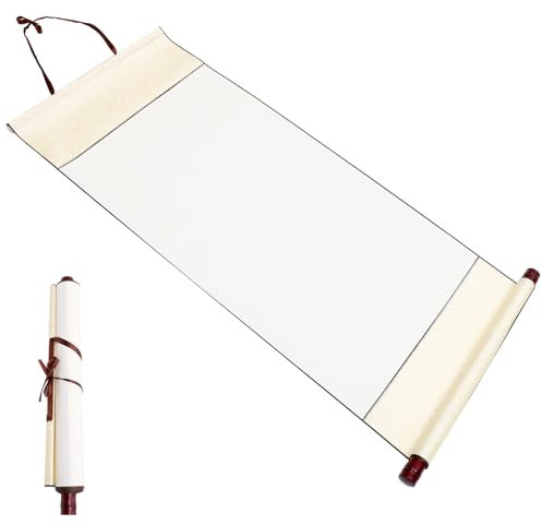 TOYANDONA Leere Hängende Gemälderolle Chinesische Kalligraphiepapier-Wandkunstrolle Xuan-Papierrolle Für Chinesische Sumie-Kalligraphie