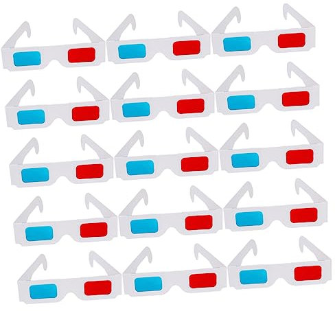 jojofuny 40pcs Paper 3d Glasses Red Blue Anaglyph for Movie, Viewing 3d Games and Three-dimensional Film, Portable Cinema Glasses for Publicatons and Anaglyph Photos