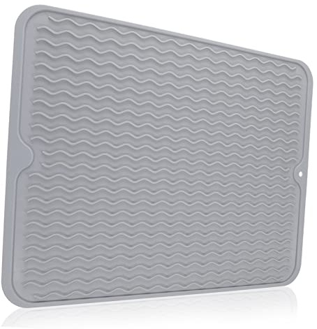 SOIMISS Alfombrilla de Silicona para Escurrir Platos Antideslizante y Resistente al Calor Tapete Flexible para Encimera de Cocina Fácil de Limpiar y Guardar