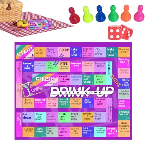 baabeash Trinkspiele - Gesellschaftsspiel Für Erwachsene Familienabende Mit Trinkspiele - Aktivitäten für Gruppen und Strategie für Halloween Reisen Camping Outdoor Freunde Date Night Tailgating
