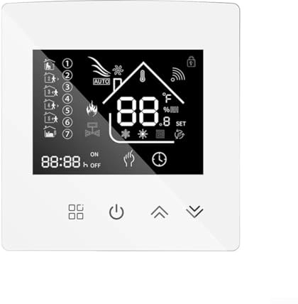 Termostato intelligente WiFi compatibile per Tuya, riscaldamento elettrico programmabile a pavimento ad acqua riscaldamento a pavimento termostato ambiente resistente alle interferenze con touchscreen