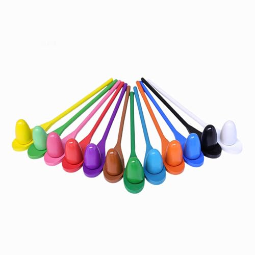 Pocoiau Kids Wood Balance Race Game Toy Set with 12 Eggs Spoons for Outdoor Team Building and Fine Motor Skill Development Wooden Eggs Spoon Race Game Set for Kids
