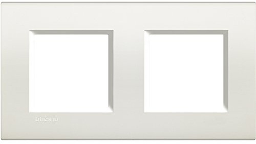 Legrand LNA4802M2BI Placa Cuadrada Livinglight, 2 x 2 Módulos, Blanco